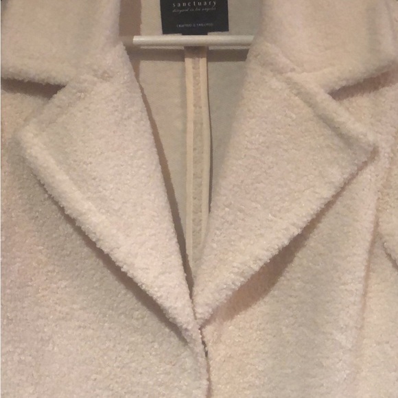 Sanctuary Cream Long Teddy Coat (size M) - Picture 1 of 3